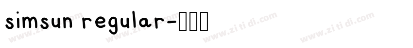 simsun regular字体转换 simsun regular字体转换